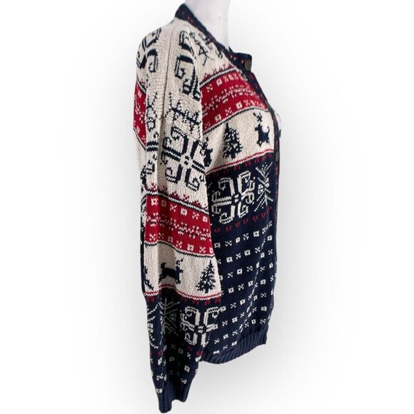 Woolrich Red and Blue Patterned Cardigan - Picture 2 of 10